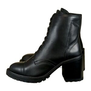 Thursday Boot Woman's Rebel Leather Boots Zip Ankle High Heels Size 10